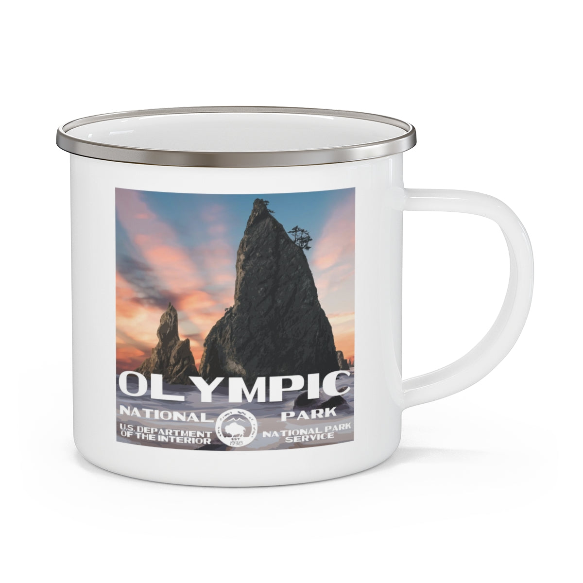 5 ENAMEL CAMPING MUGS SET | U.S. NATIONAL PARKS