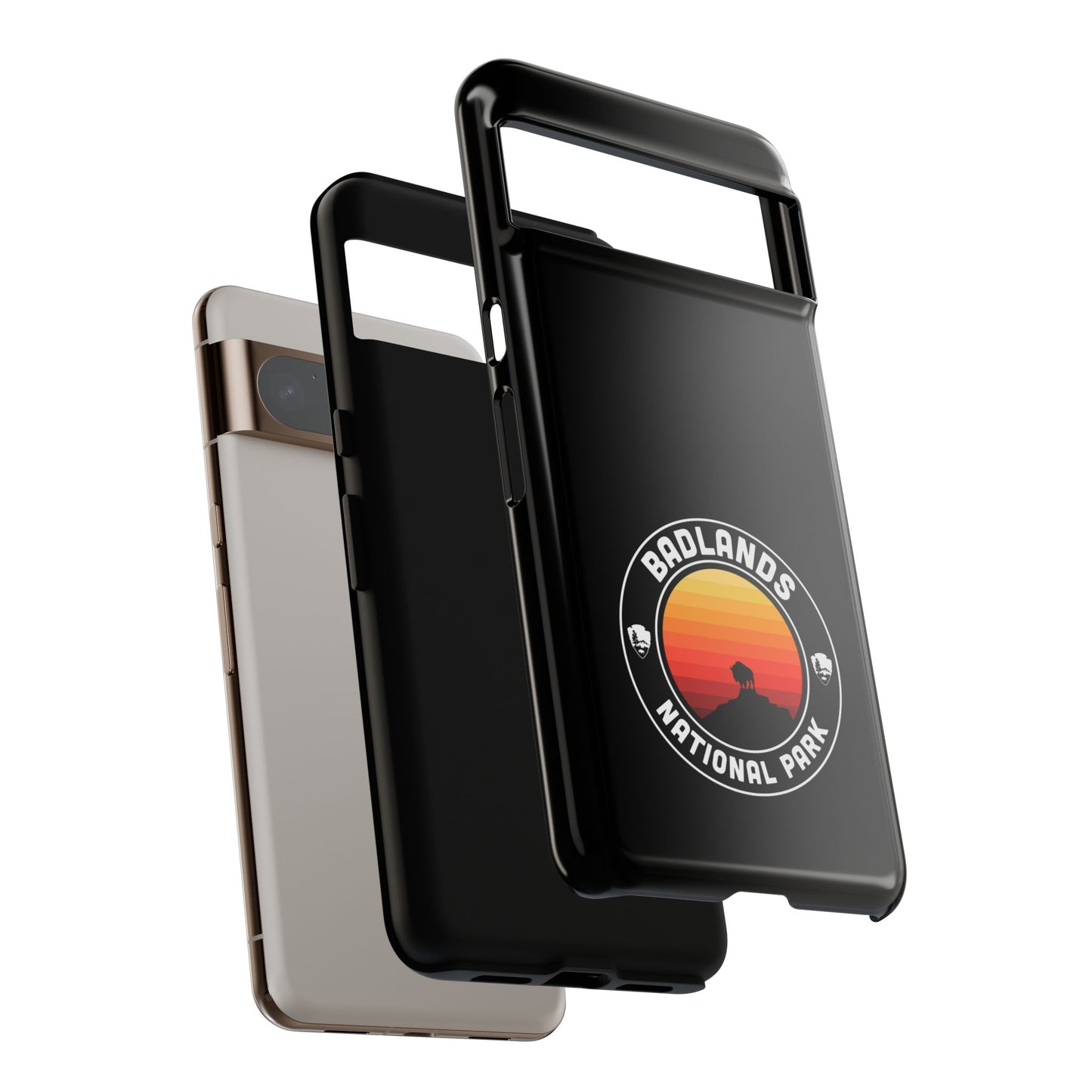 Badlands National Park Phone Case - Round Emblem Design