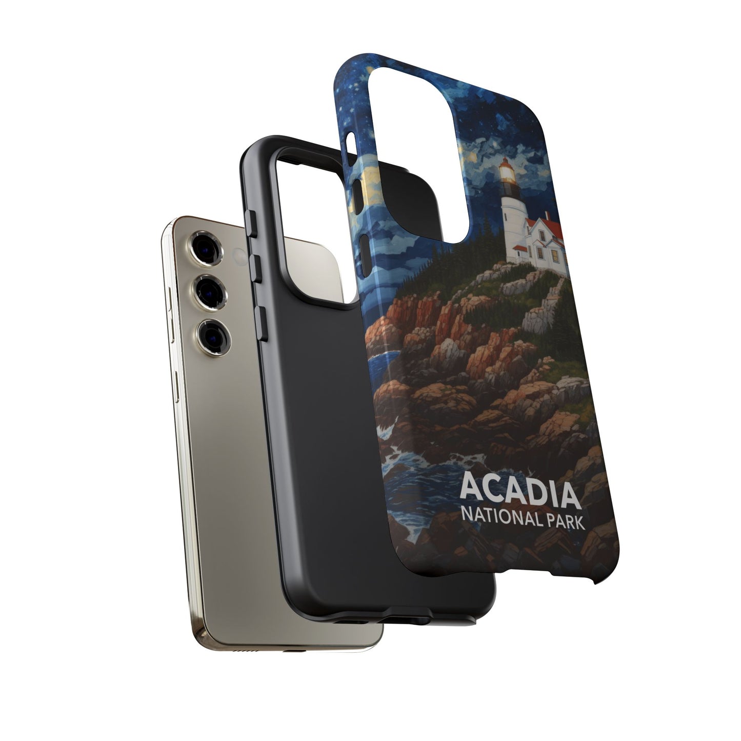 Acadia National Park Phone Case - Starry Night Lighthouse