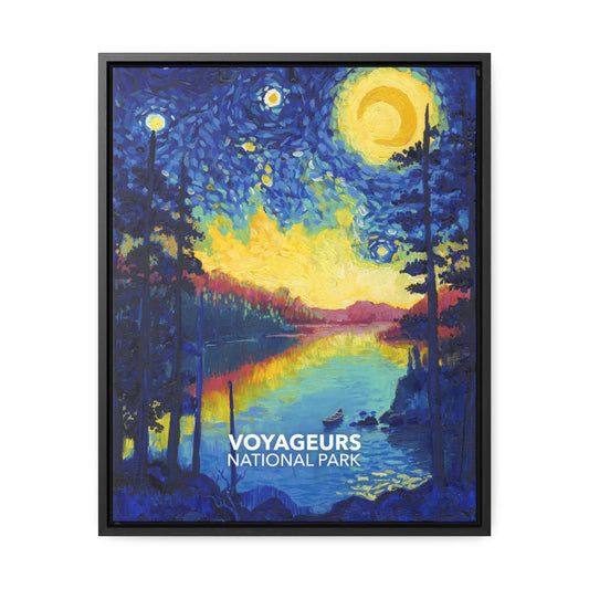 Voyageurs National Park Framed Canvas - The Starry Night