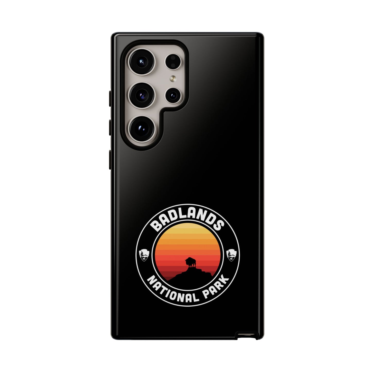 Badlands National Park Phone Case - Round Emblem Design