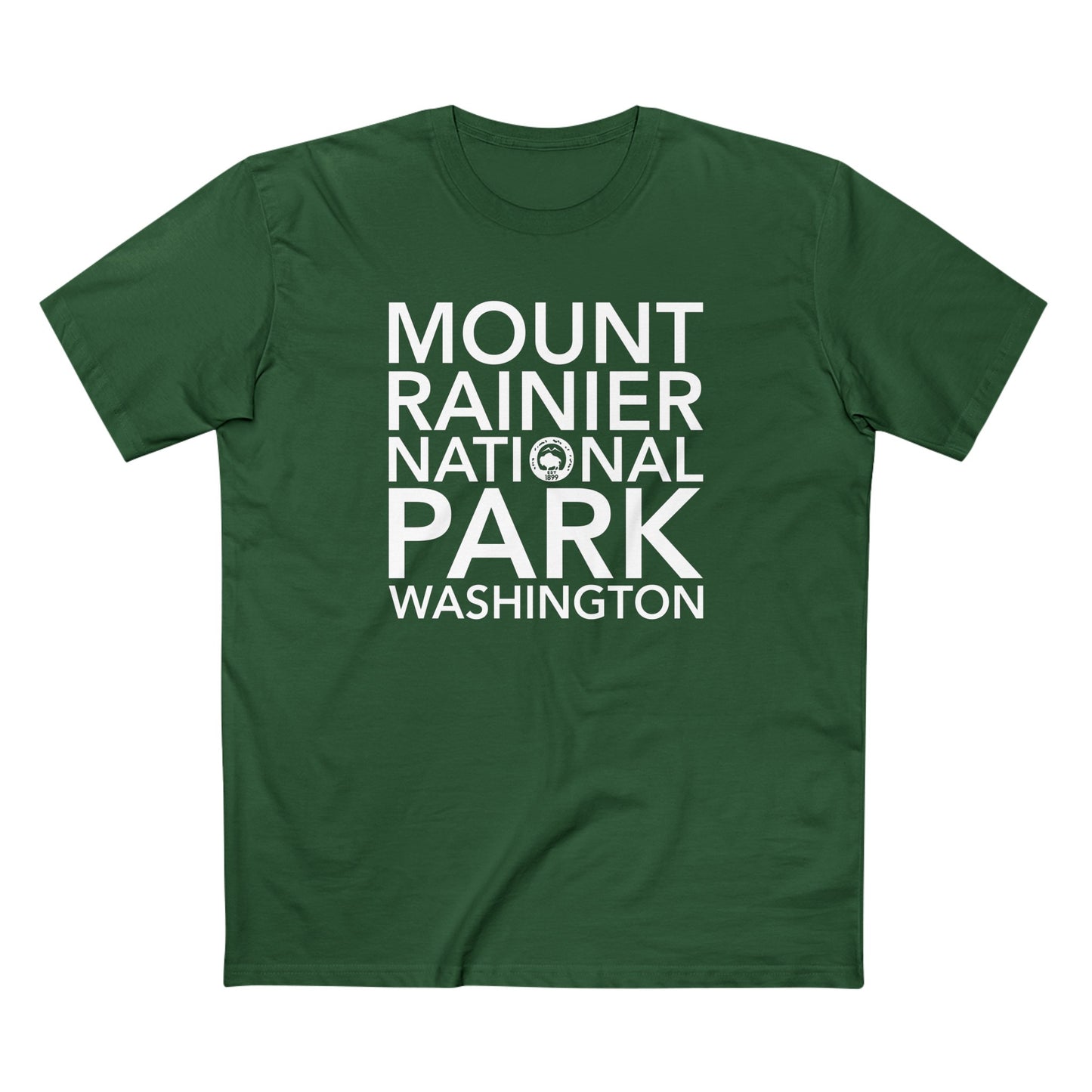 Mount Rainier National Park T-Shirt Block Text