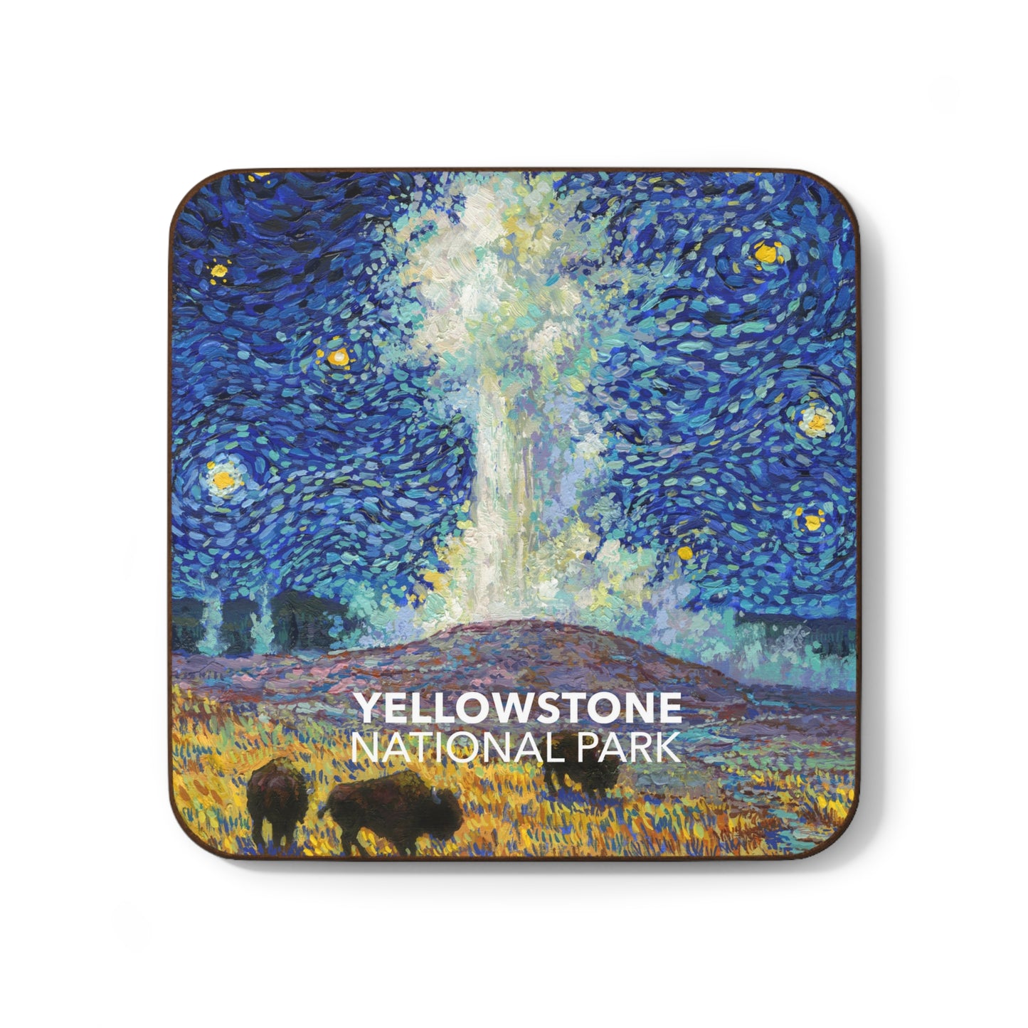 Yellowstone National Park Coaster - The Starry Night