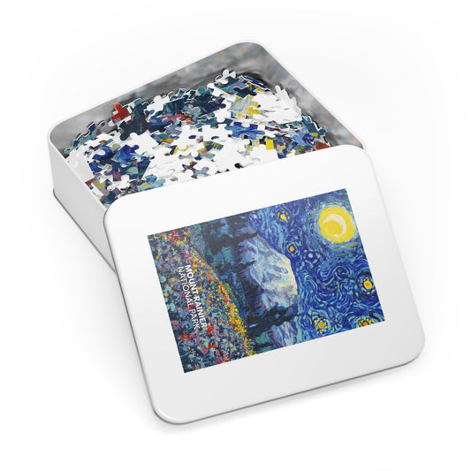 Mount Rainier National Park Jigsaw Puzzle - Starry Night