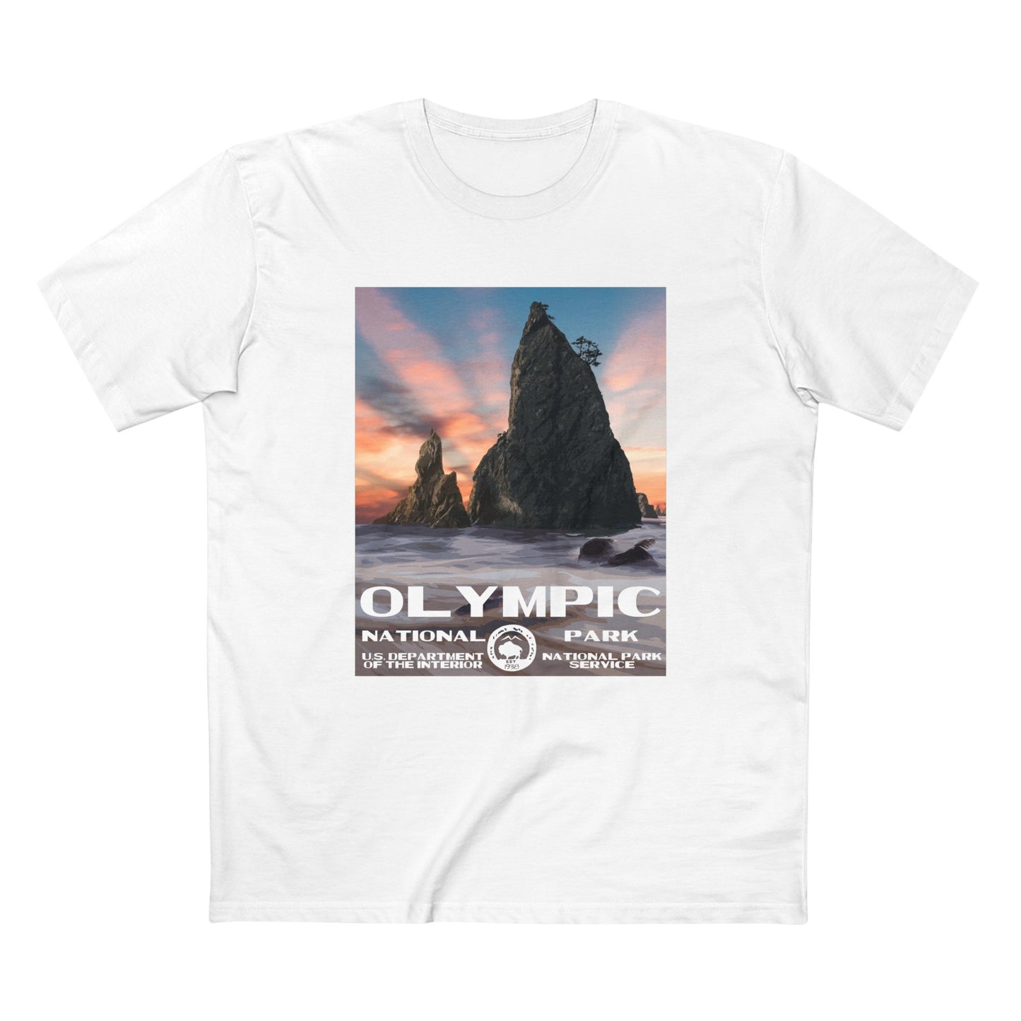 Olympic National Park T-Shirt - WPA Poster Design