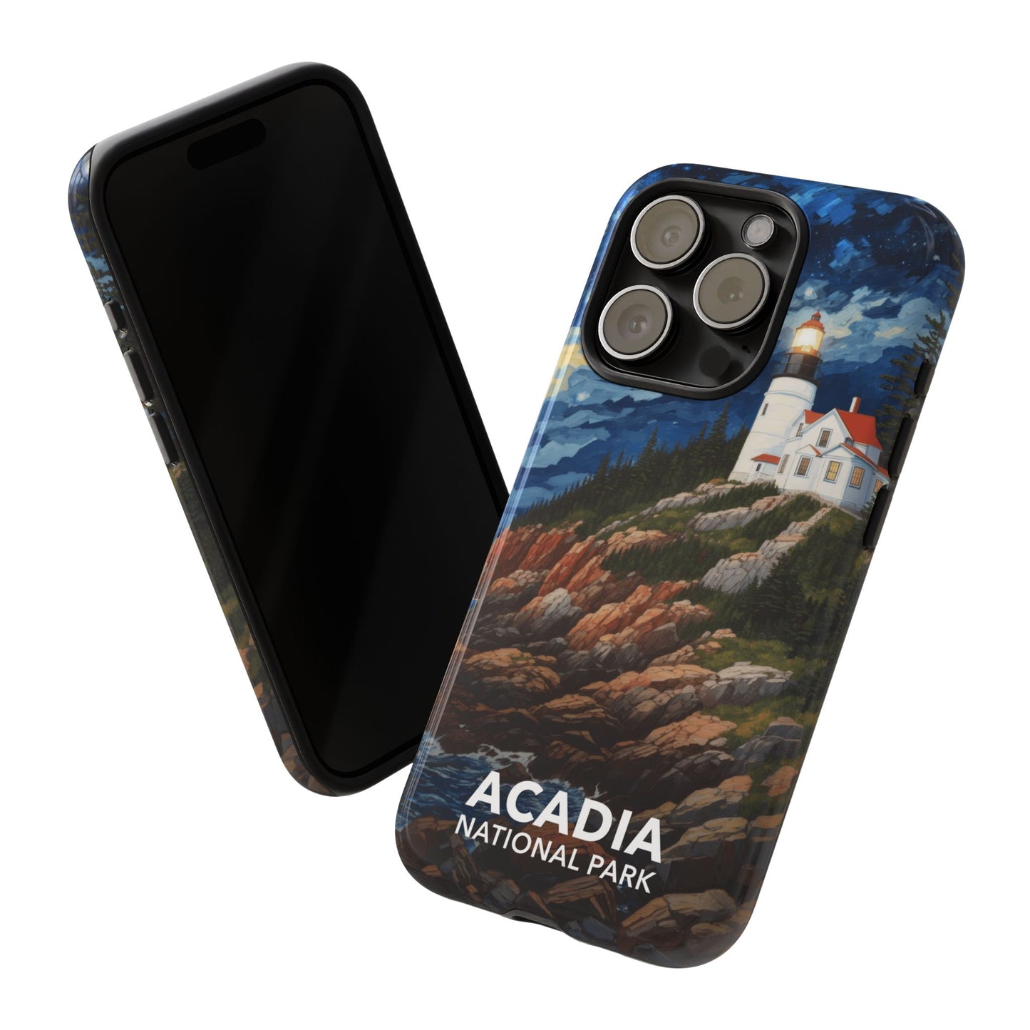 Acadia National Park Phone Case - Starry Night Lighthouse