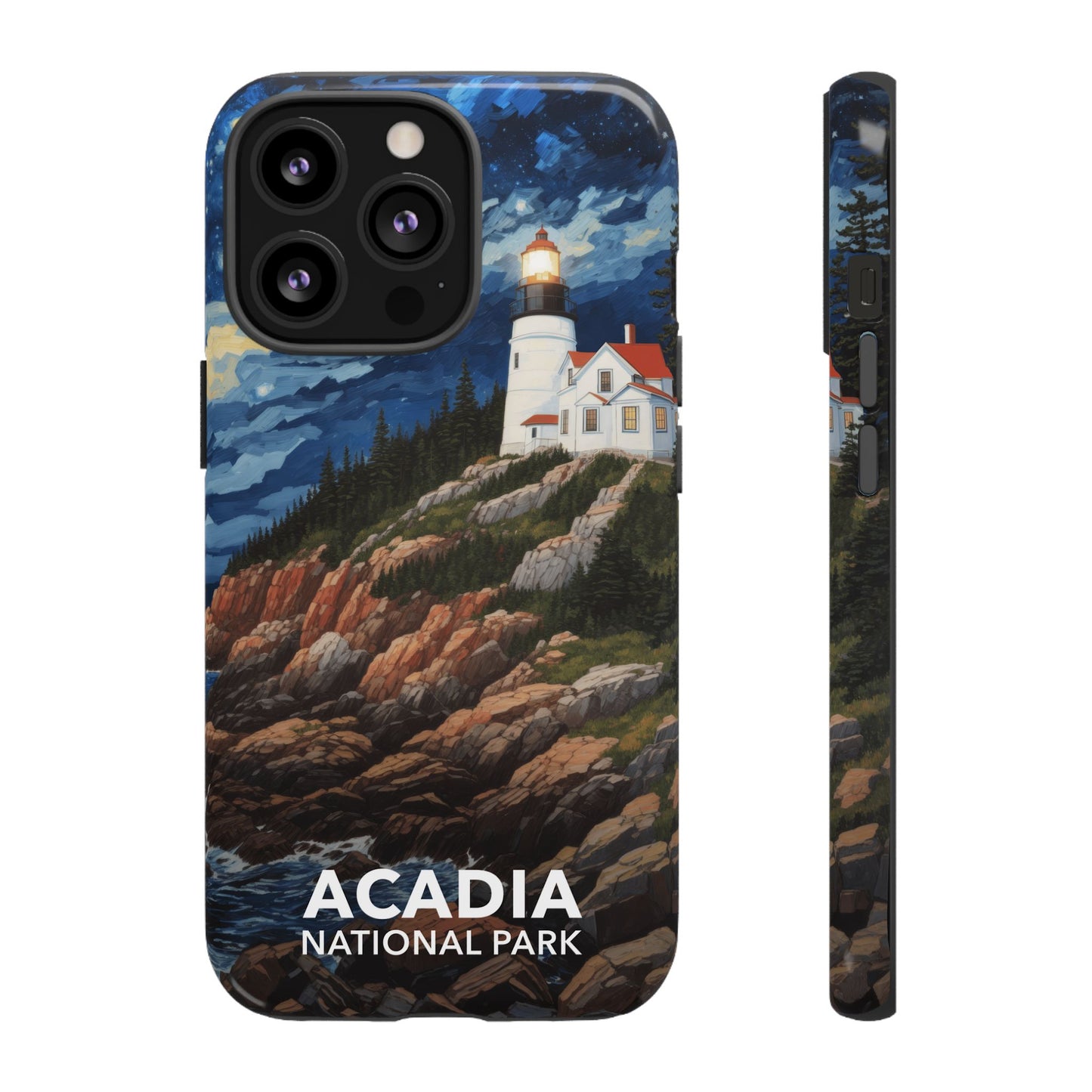 Acadia National Park Phone Case - Starry Night Lighthouse