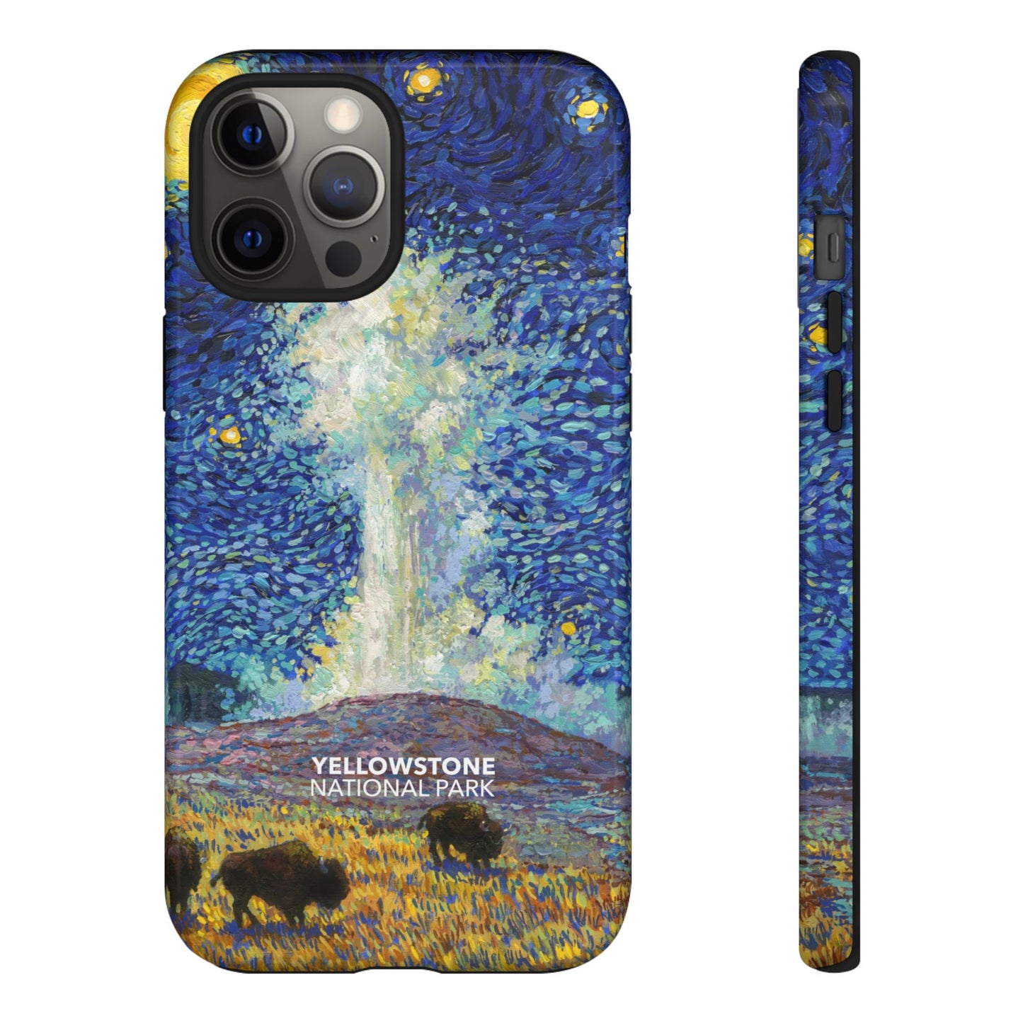 Yellowstone National Park Phone Case - Old Faithful Starry Night