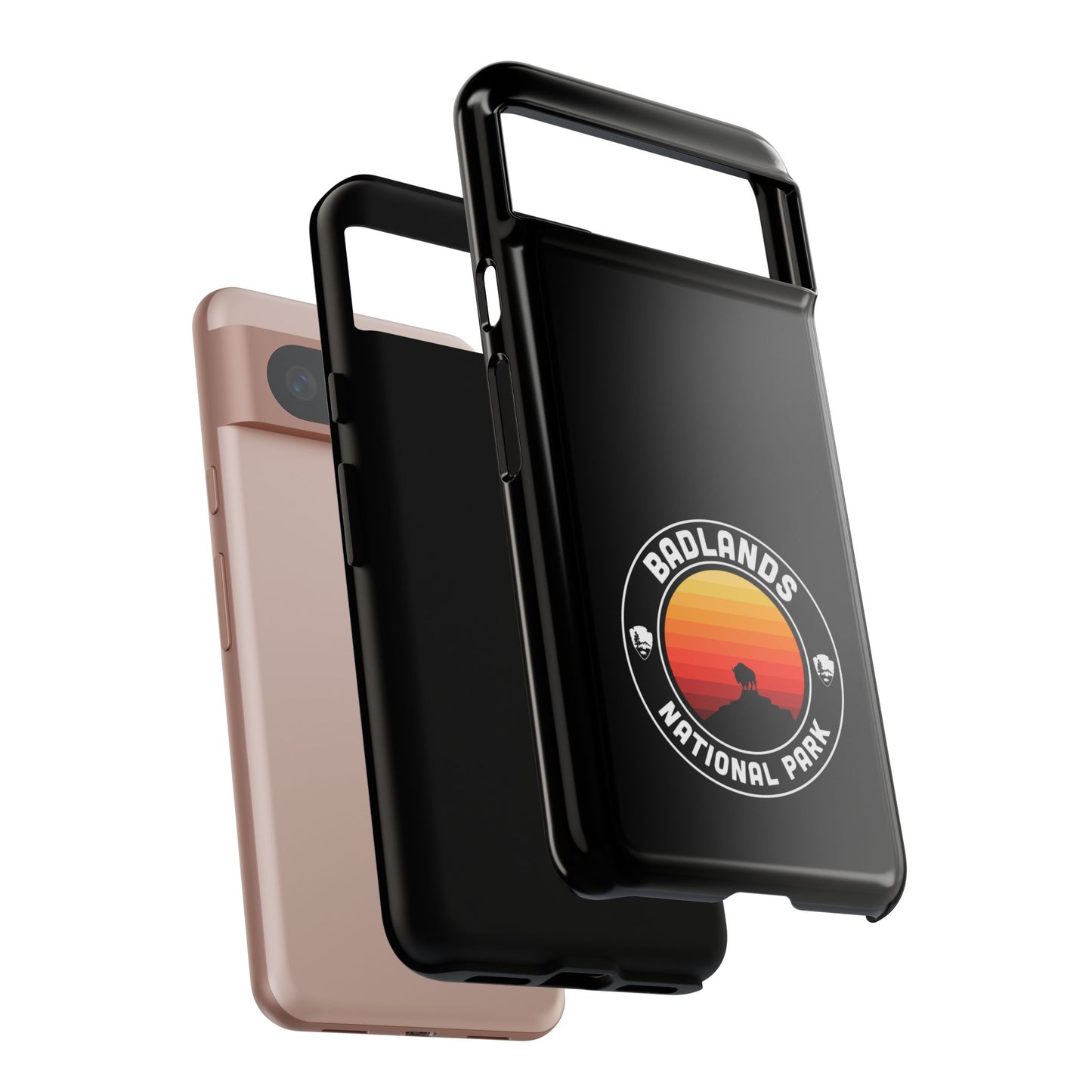 Badlands National Park Phone Case - Round Emblem Design