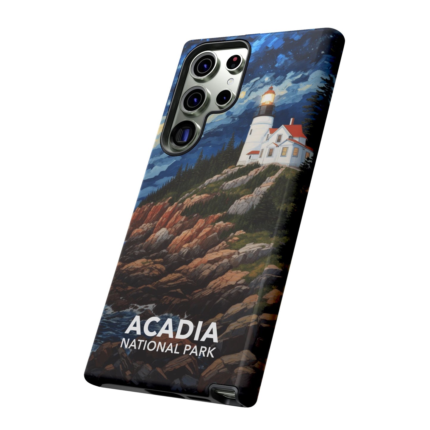 Acadia National Park Phone Case - Starry Night Lighthouse