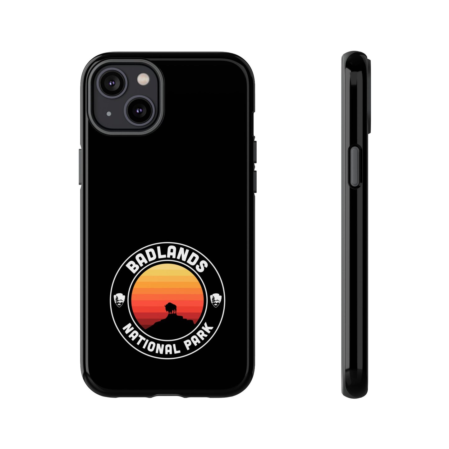 Badlands National Park Phone Case - Round Emblem Design