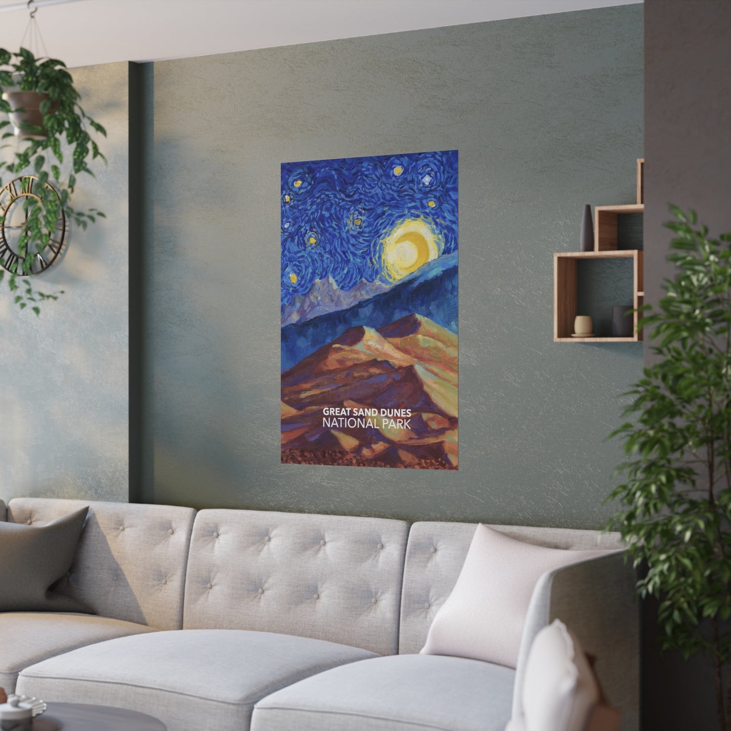 Great Sand Dunes National Park Poster - Starry Night