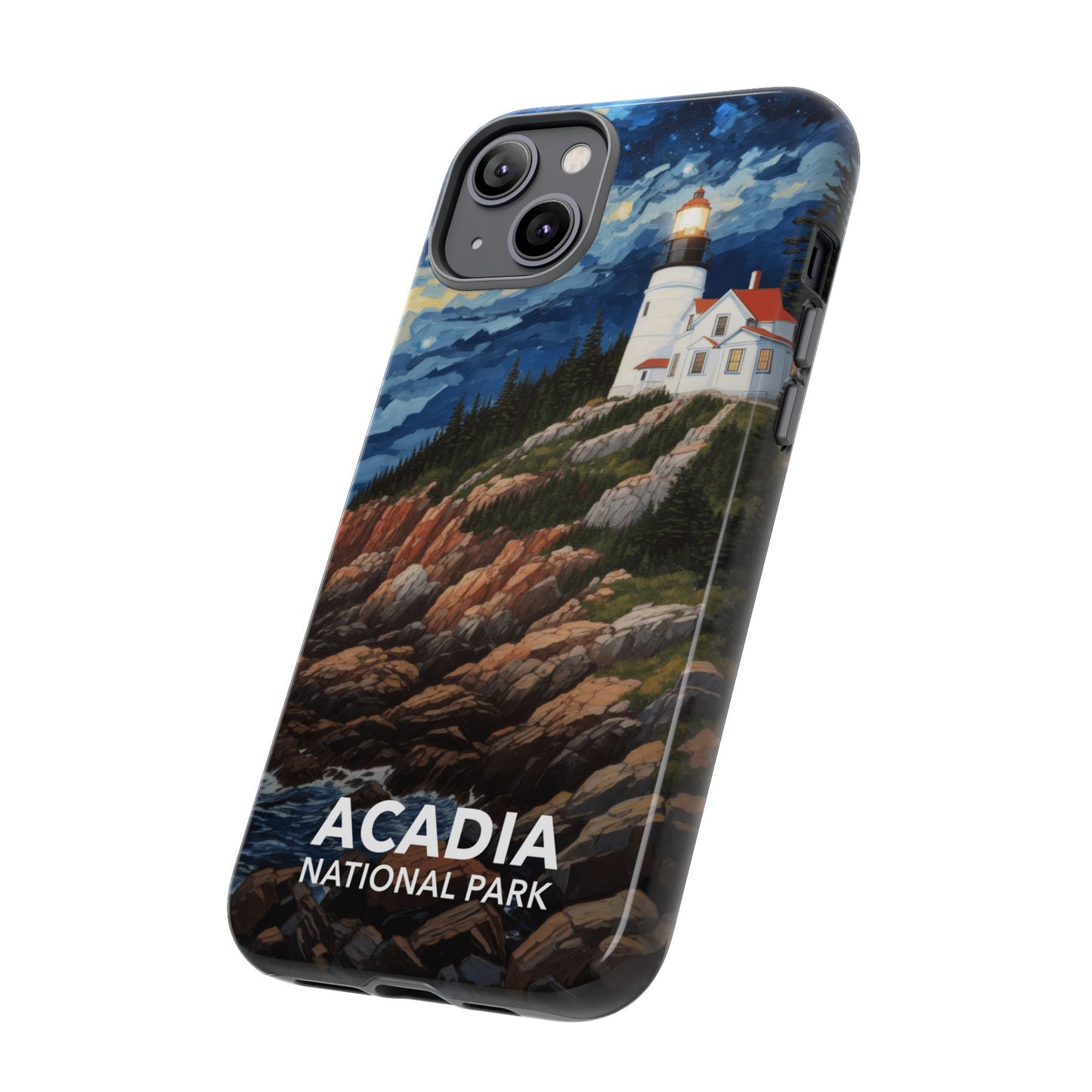 Acadia National Park Phone Case - Starry Night Lighthouse