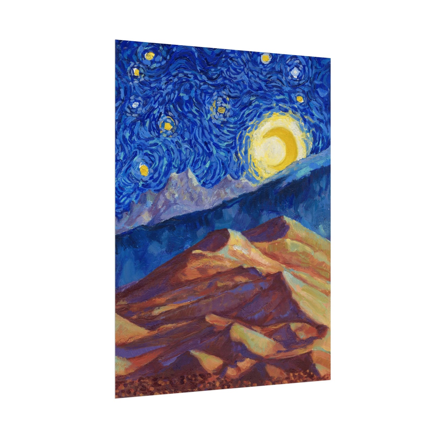 Great Sand Dunes National Park Starry Night Poster - Premium Textured Paper