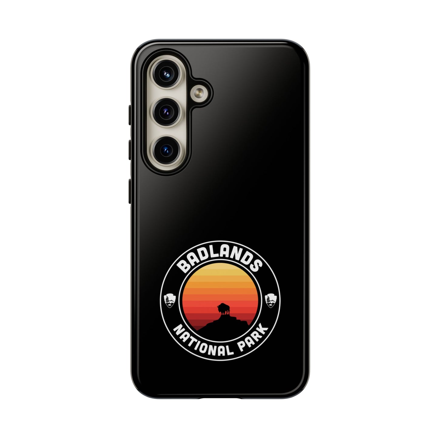 Badlands National Park Phone Case - Round Emblem Design