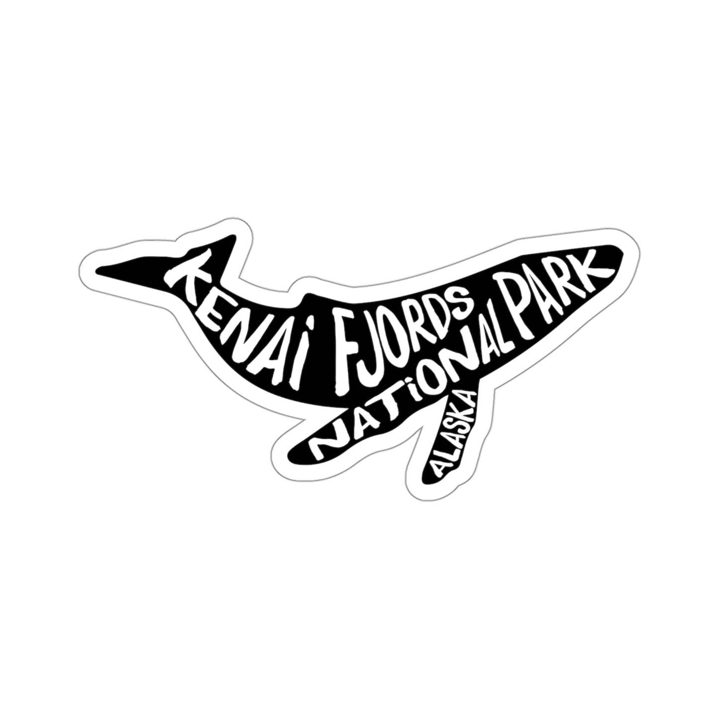 Kenai Fjords National Park Sticker - Humpback Whale