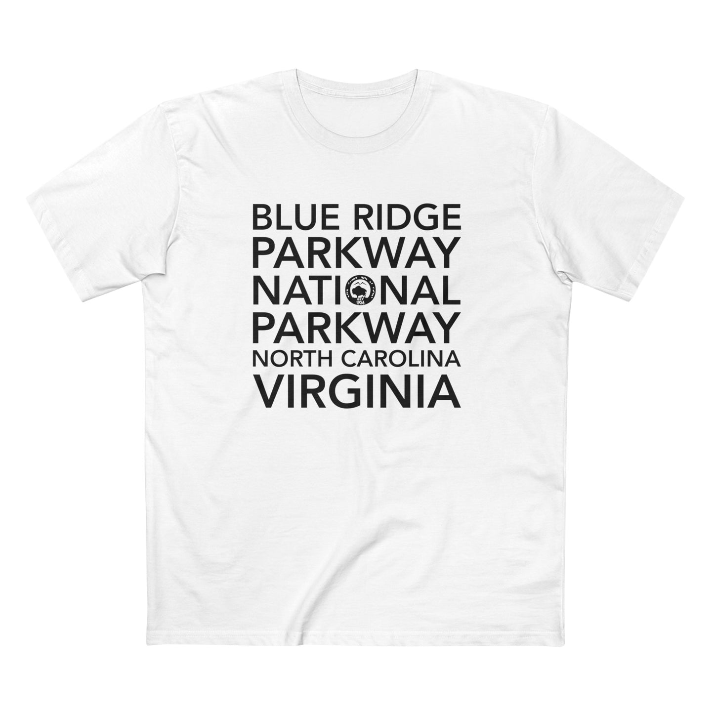 Blue Ridge Parkway T-Shirt Block Text