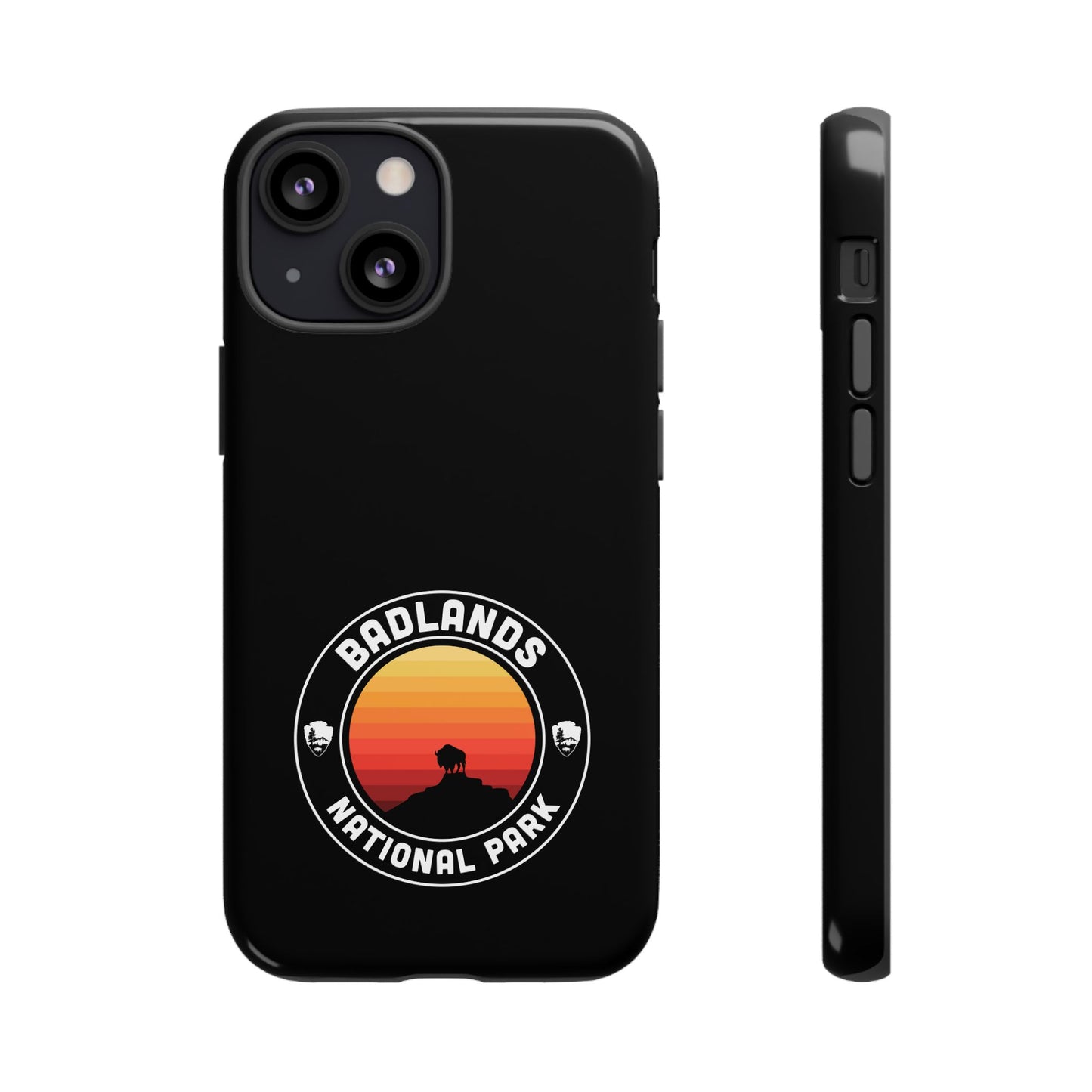 Badlands National Park Phone Case - Round Emblem Design