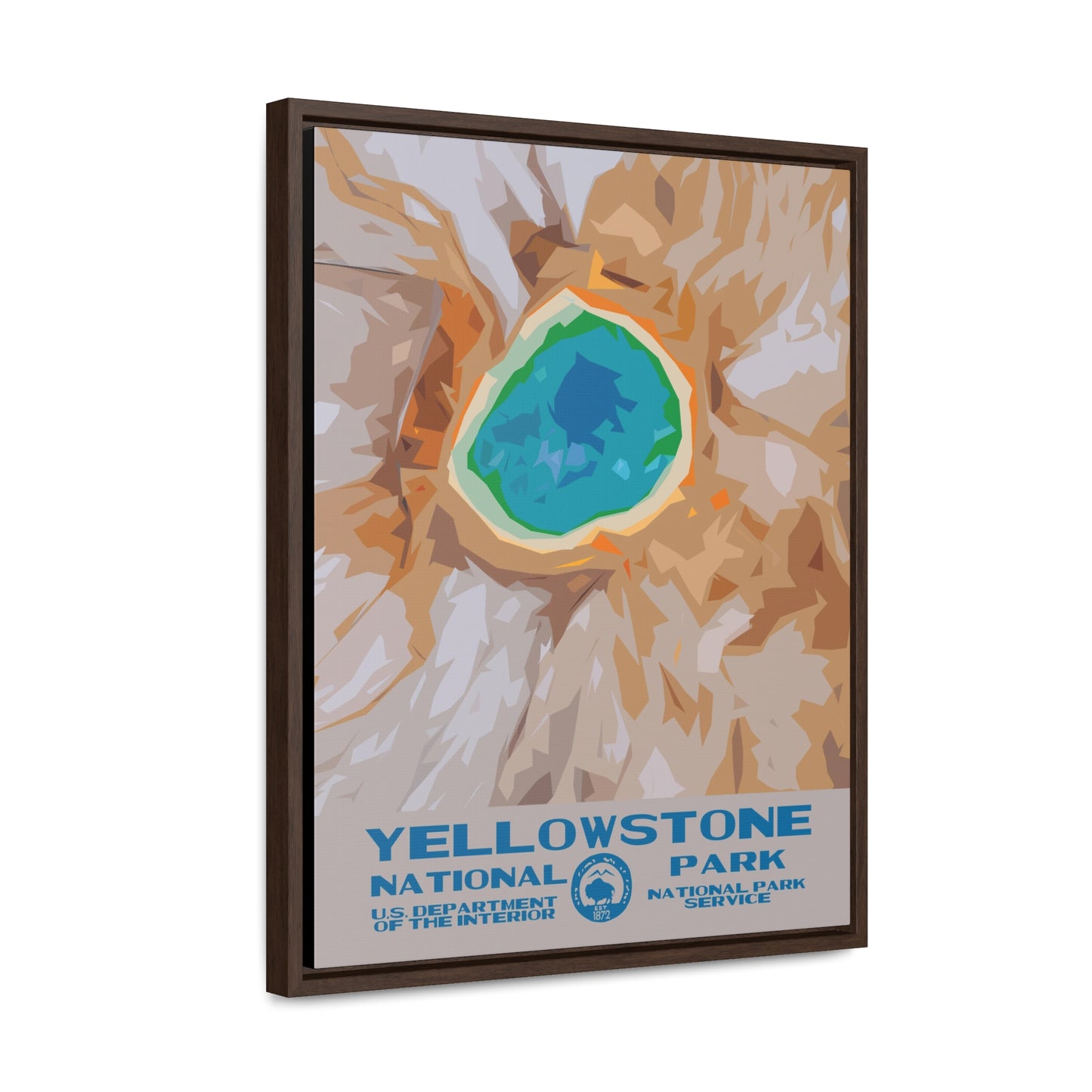 Yellowstone National Park Framed Canvas - WPA Poster