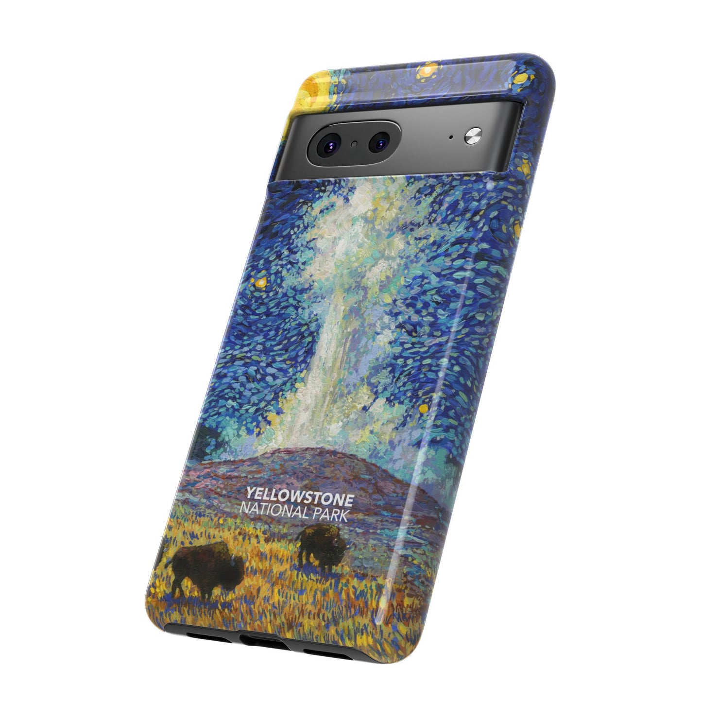 Yellowstone National Park Phone Case - Old Faithful Starry Night