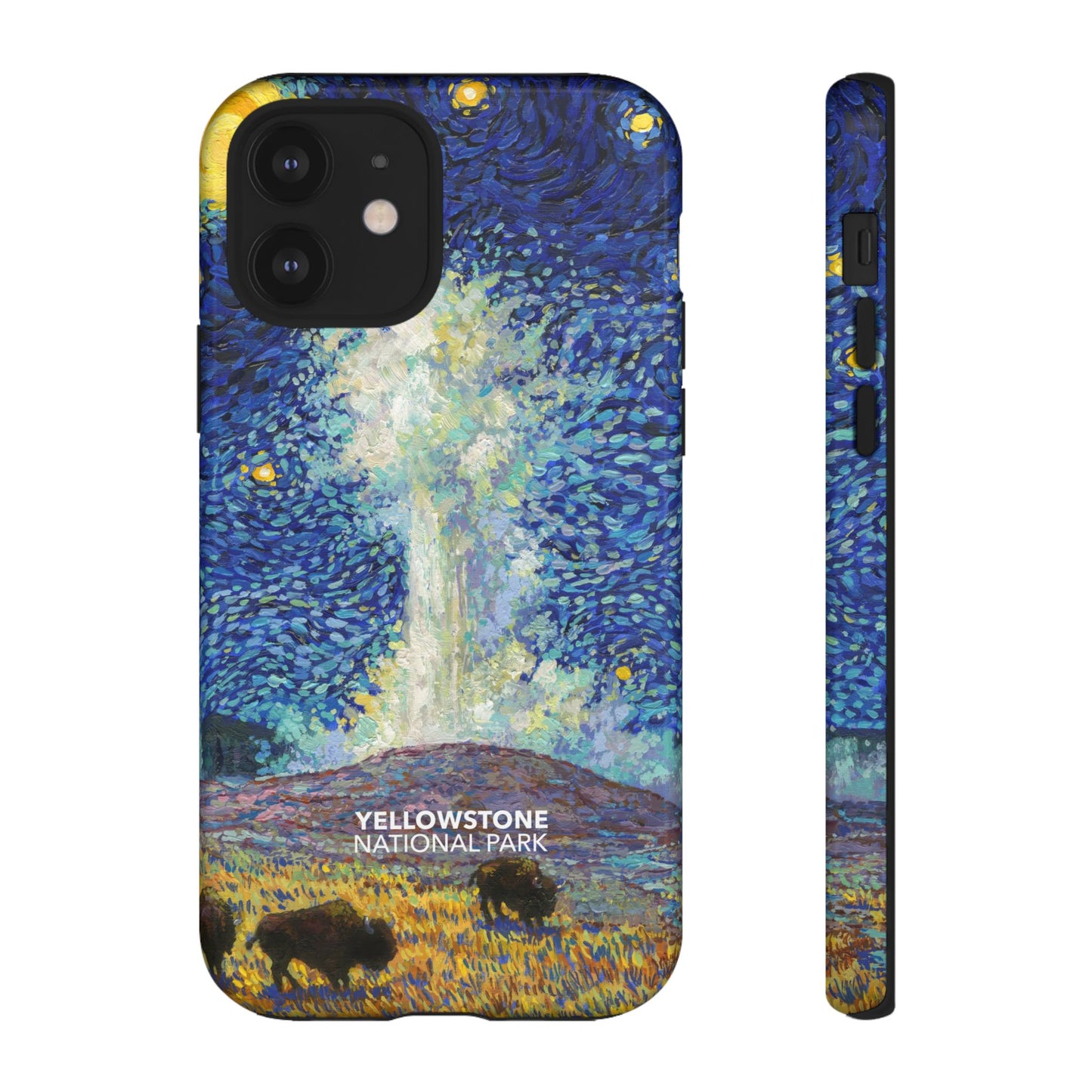 Yellowstone National Park Phone Case - Old Faithful Starry Night