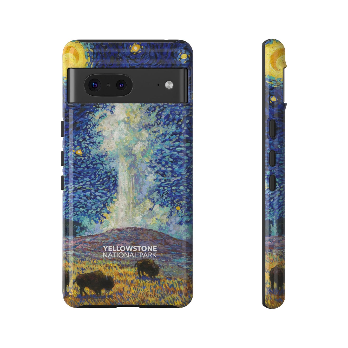 Yellowstone National Park Phone Case - Old Faithful Starry Night