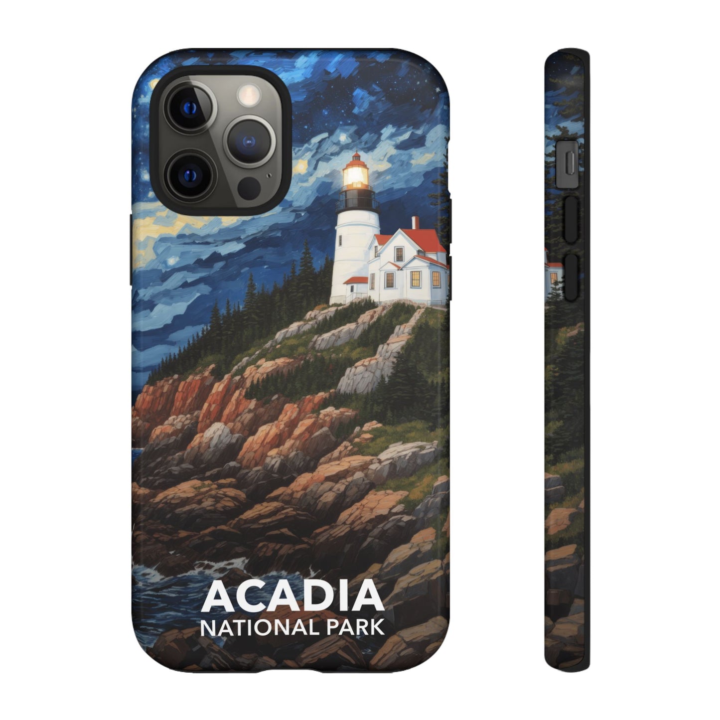 Acadia National Park Phone Case - Starry Night Lighthouse