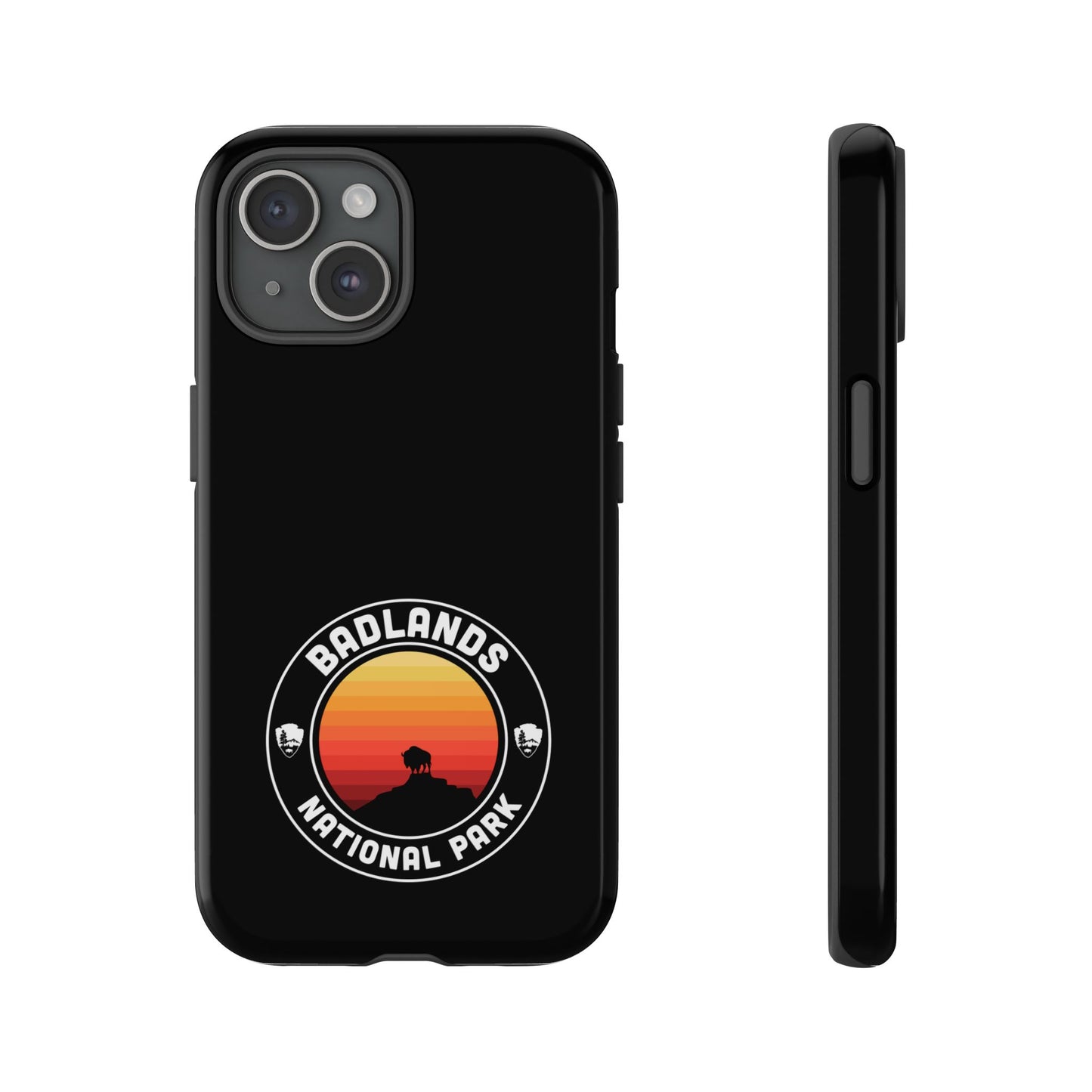 Badlands National Park Phone Case - Round Emblem Design