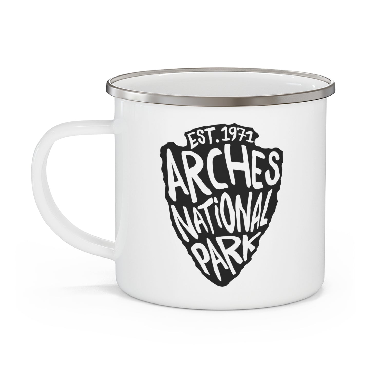 Arches National Park Enamel Camping Mug - Arrowhead