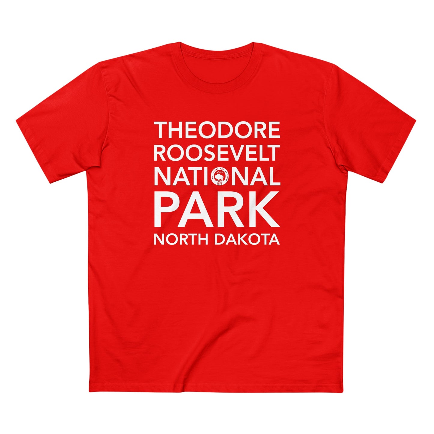 Theodore Roosevelt National Park T-Shirt Block Text