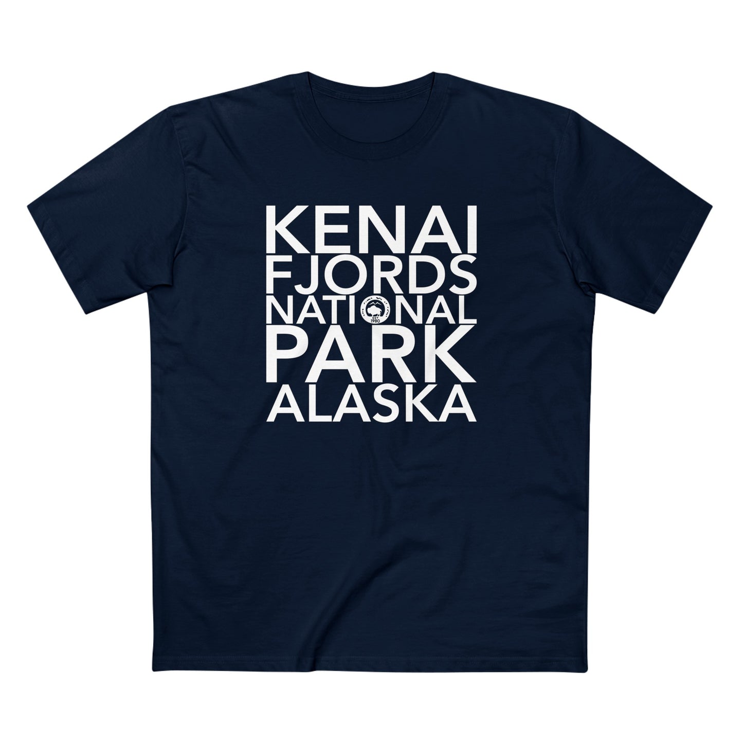 Kenai Fjords National Park T-Shirt Block Text