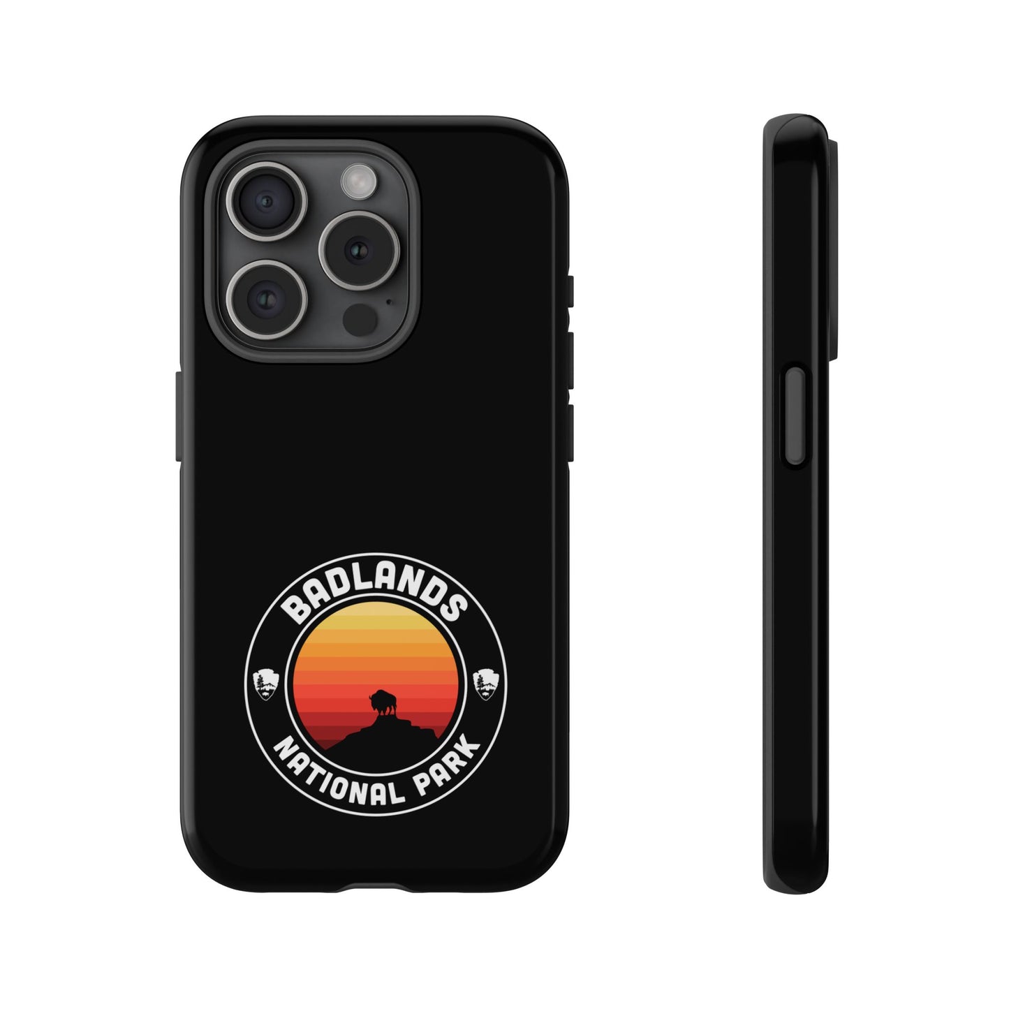 Badlands National Park Phone Case - Round Emblem Design