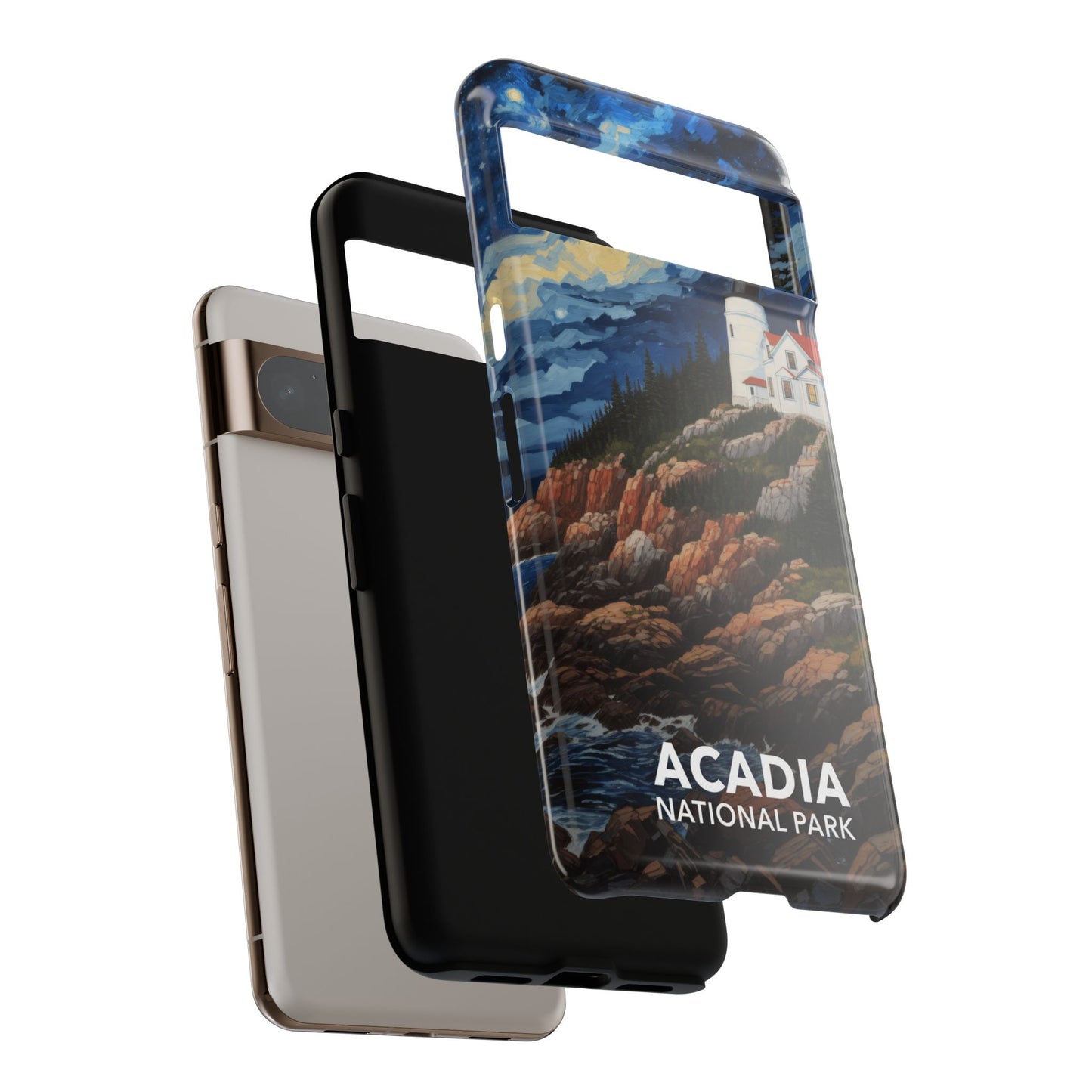 Acadia National Park Phone Case - Starry Night Lighthouse