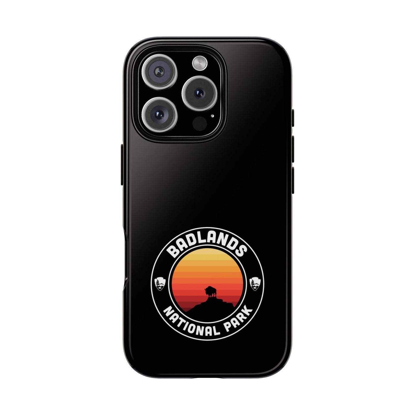 Badlands National Park Phone Case - Round Emblem Design