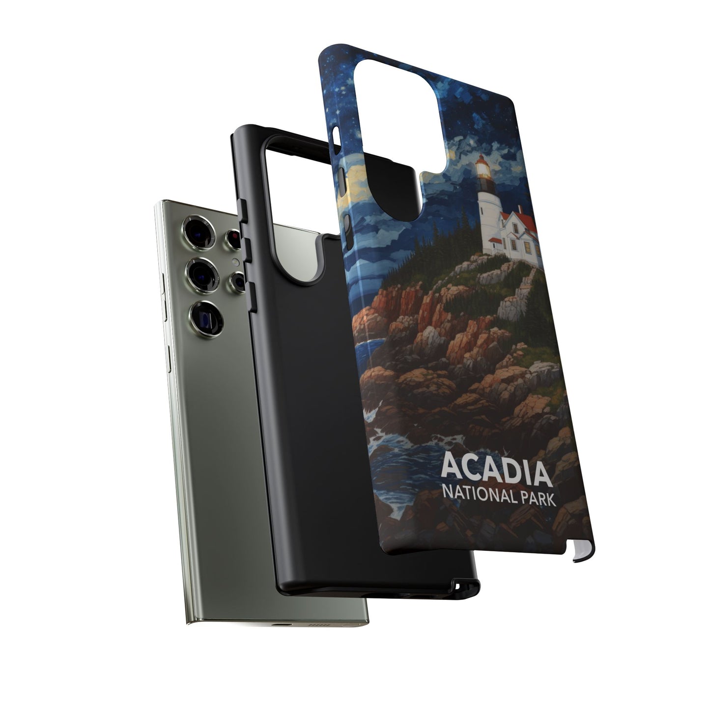 Acadia National Park Phone Case - Starry Night Lighthouse