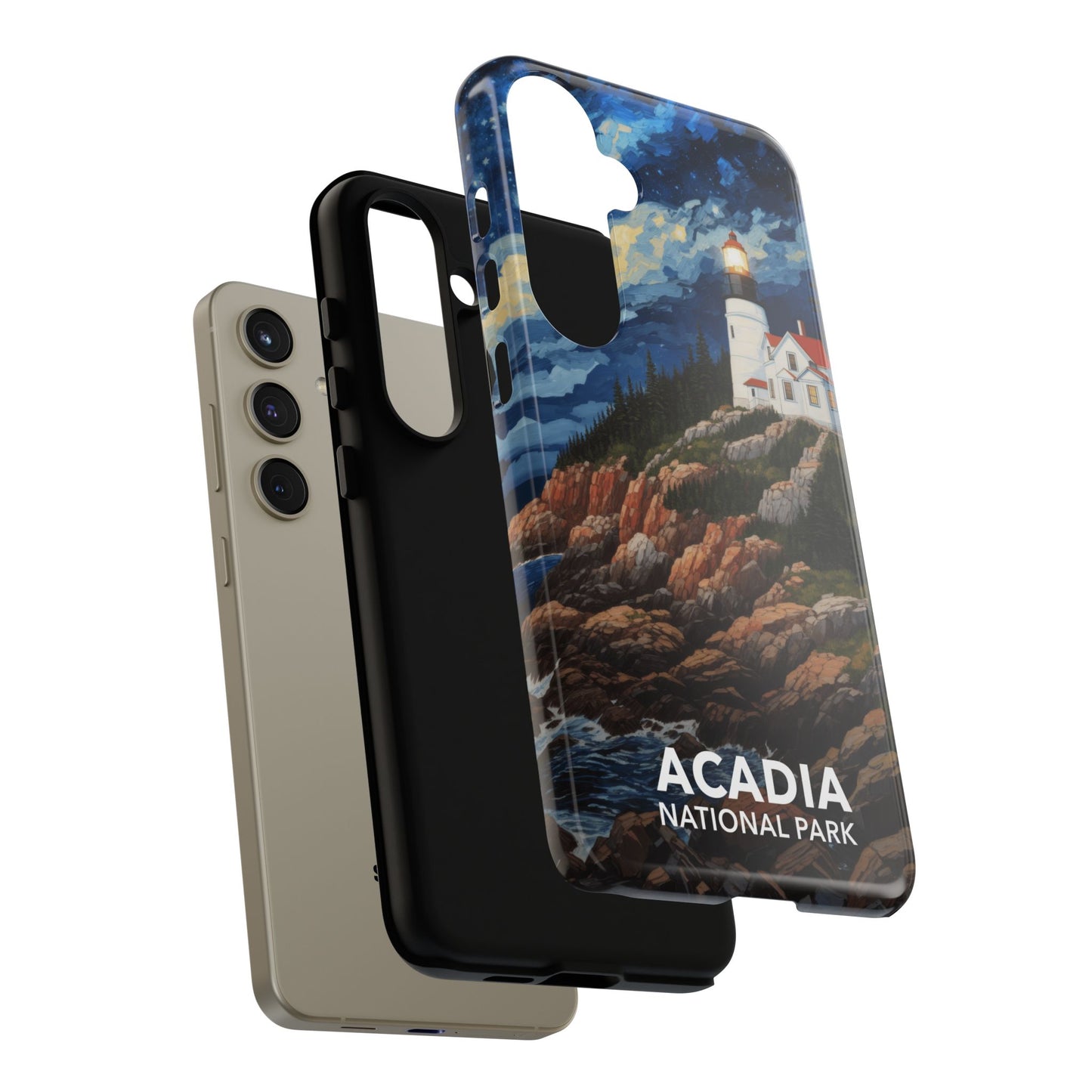 Acadia National Park Phone Case - Starry Night Lighthouse