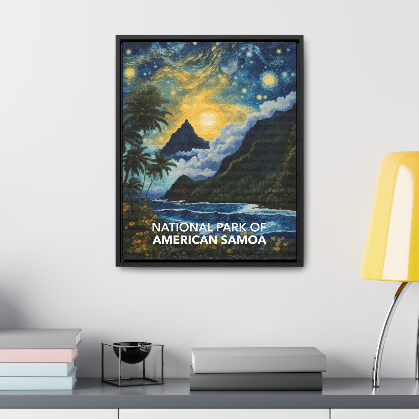 National Park of American Samoa Framed Canvas - The Starry Night