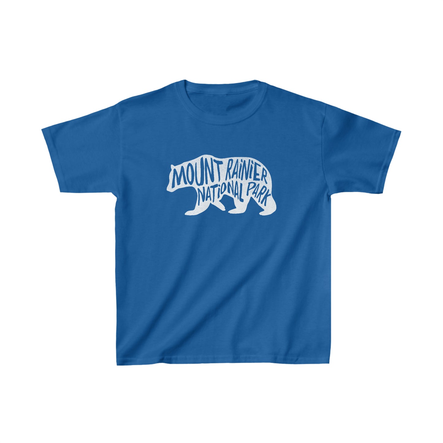 Mount Rainier National Park Child T-Shirt - Black Bear Chunky Text