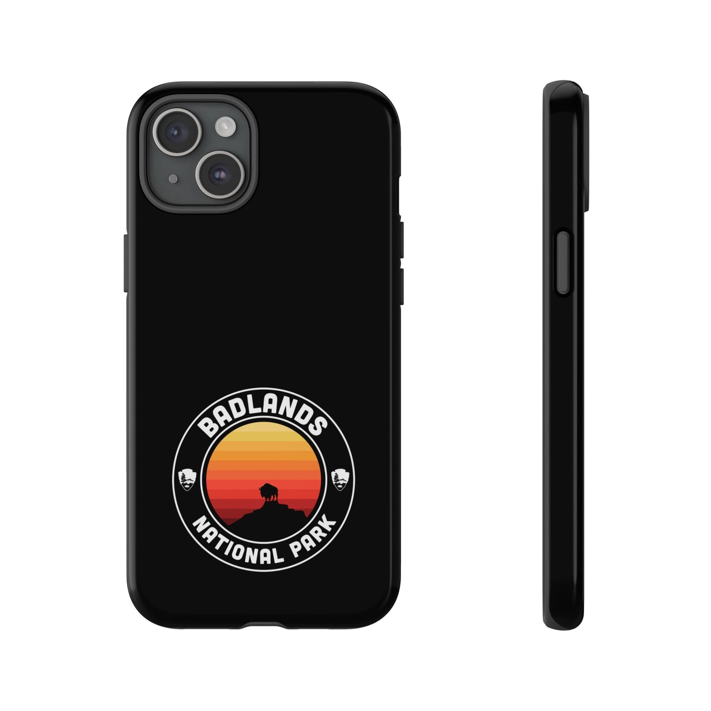 Badlands National Park Phone Case - Round Emblem Design