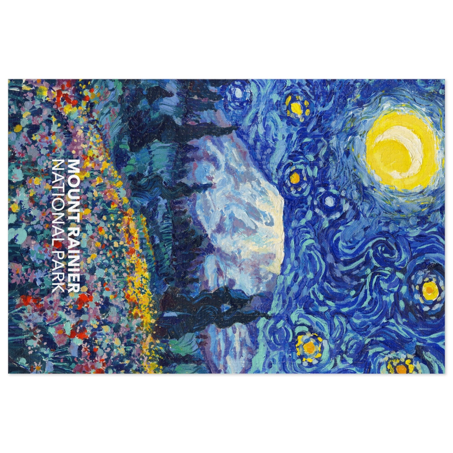 Mount Rainier National Park Jigsaw Puzzle - Starry Night