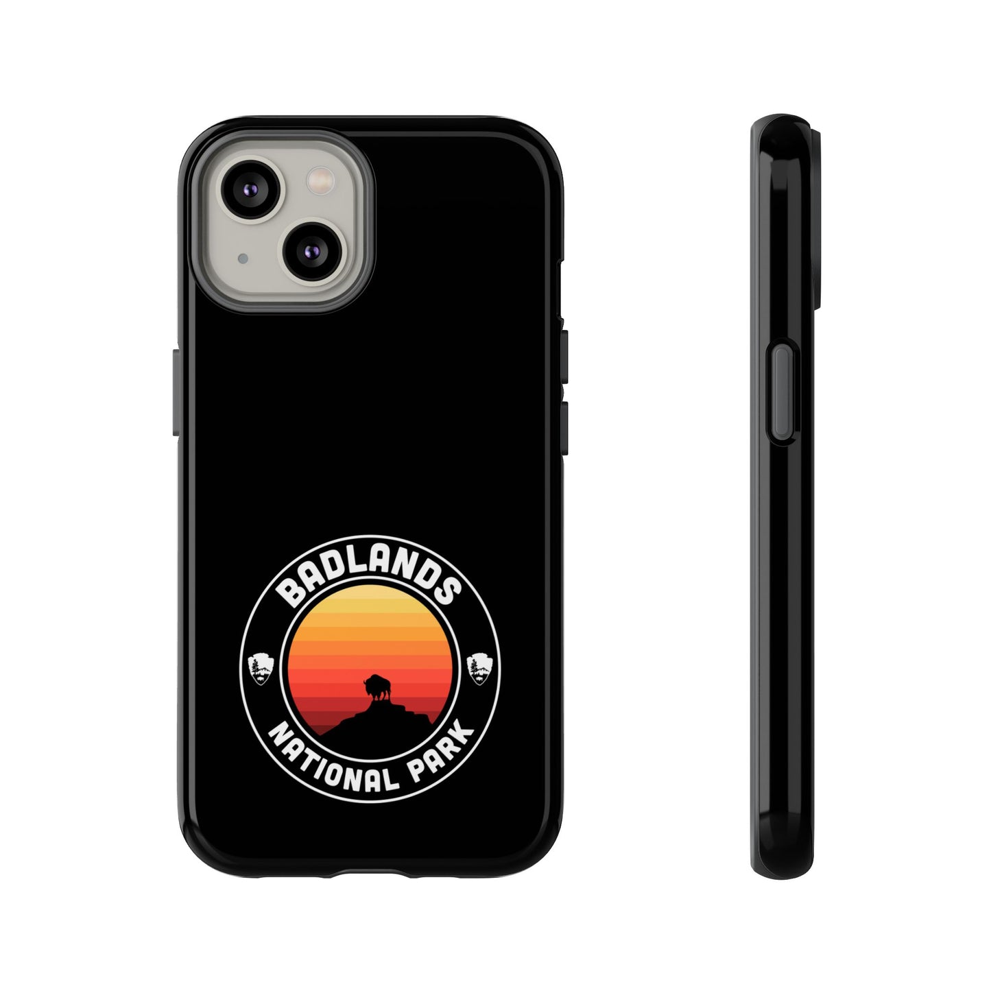 Badlands National Park Phone Case - Round Emblem Design