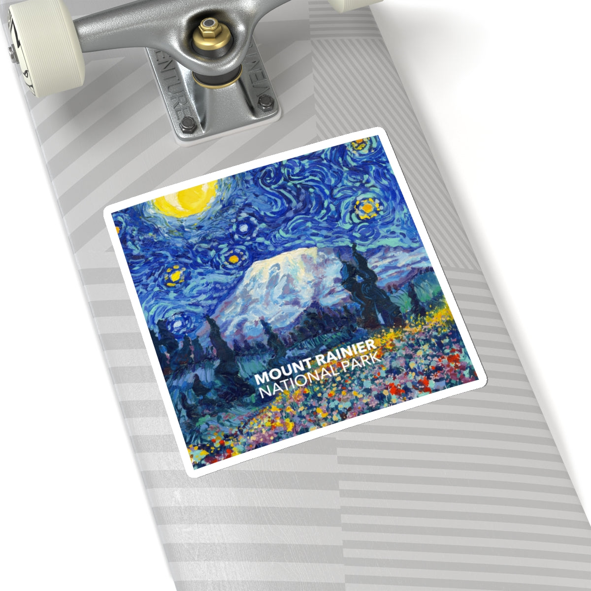 Mount Rainier National Park Sticker - The Starry Night