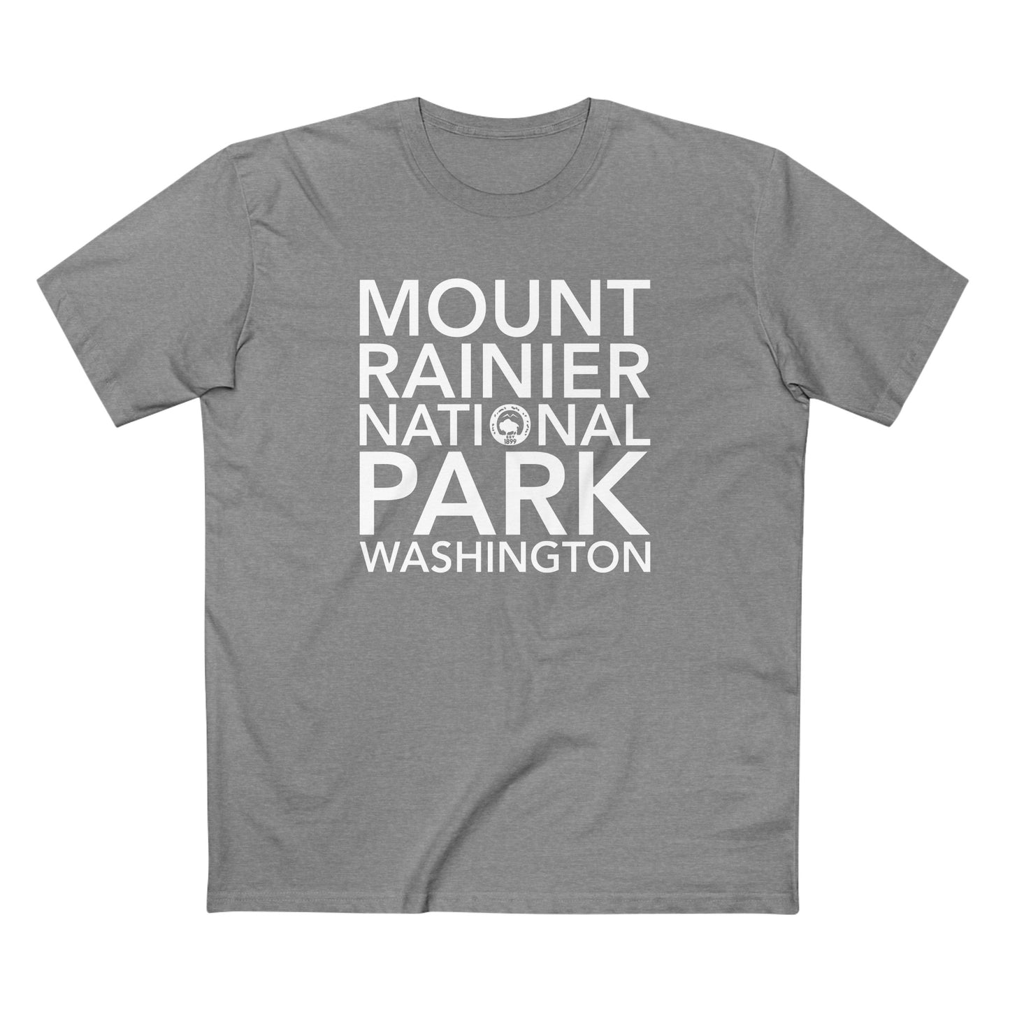 Mount Rainier National Park T-Shirt Block Text