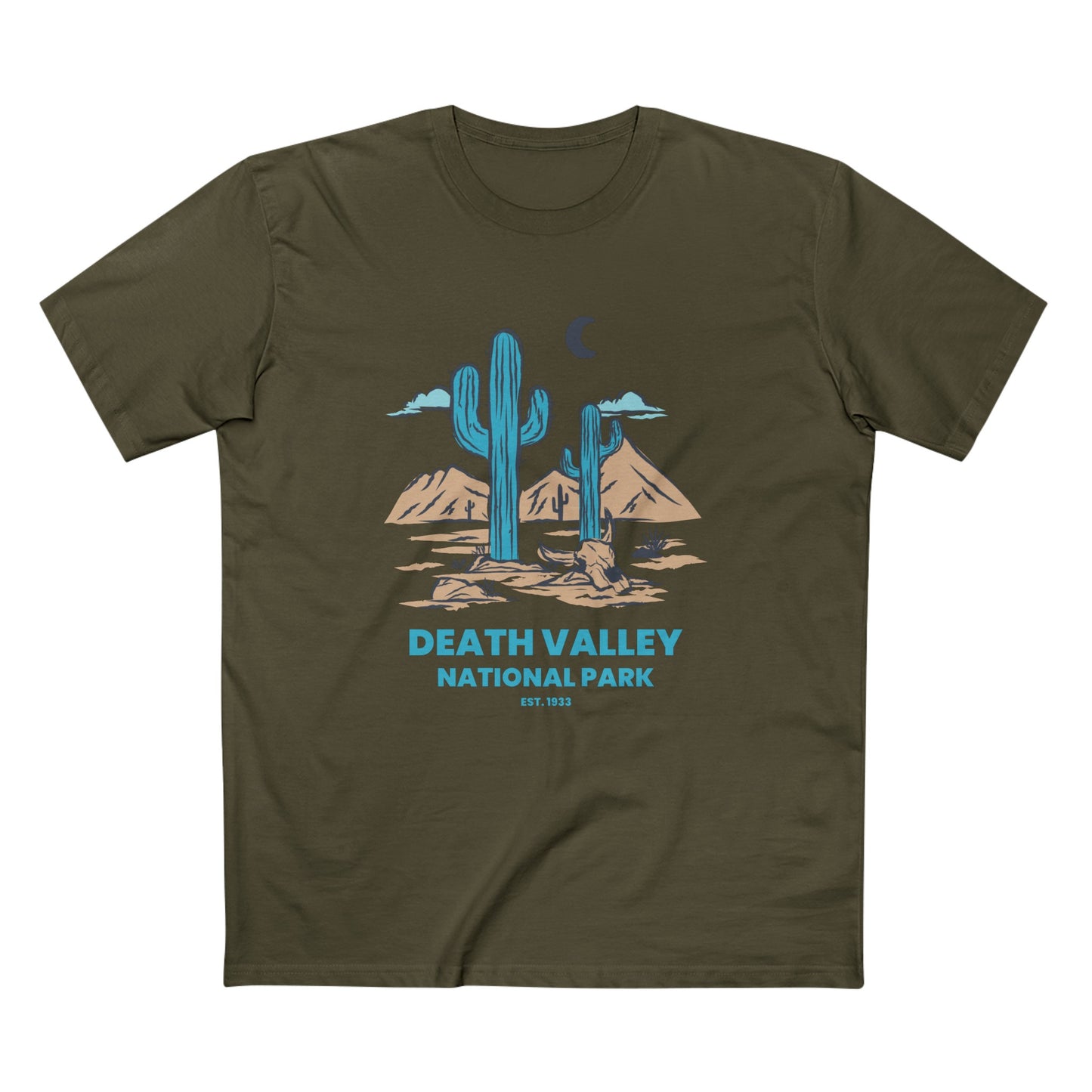 Death Valley National Park T-Shirt - Blue Cacti