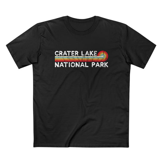 Crater Lake National Park T-Shirt - Vintage Stretched Sunrise