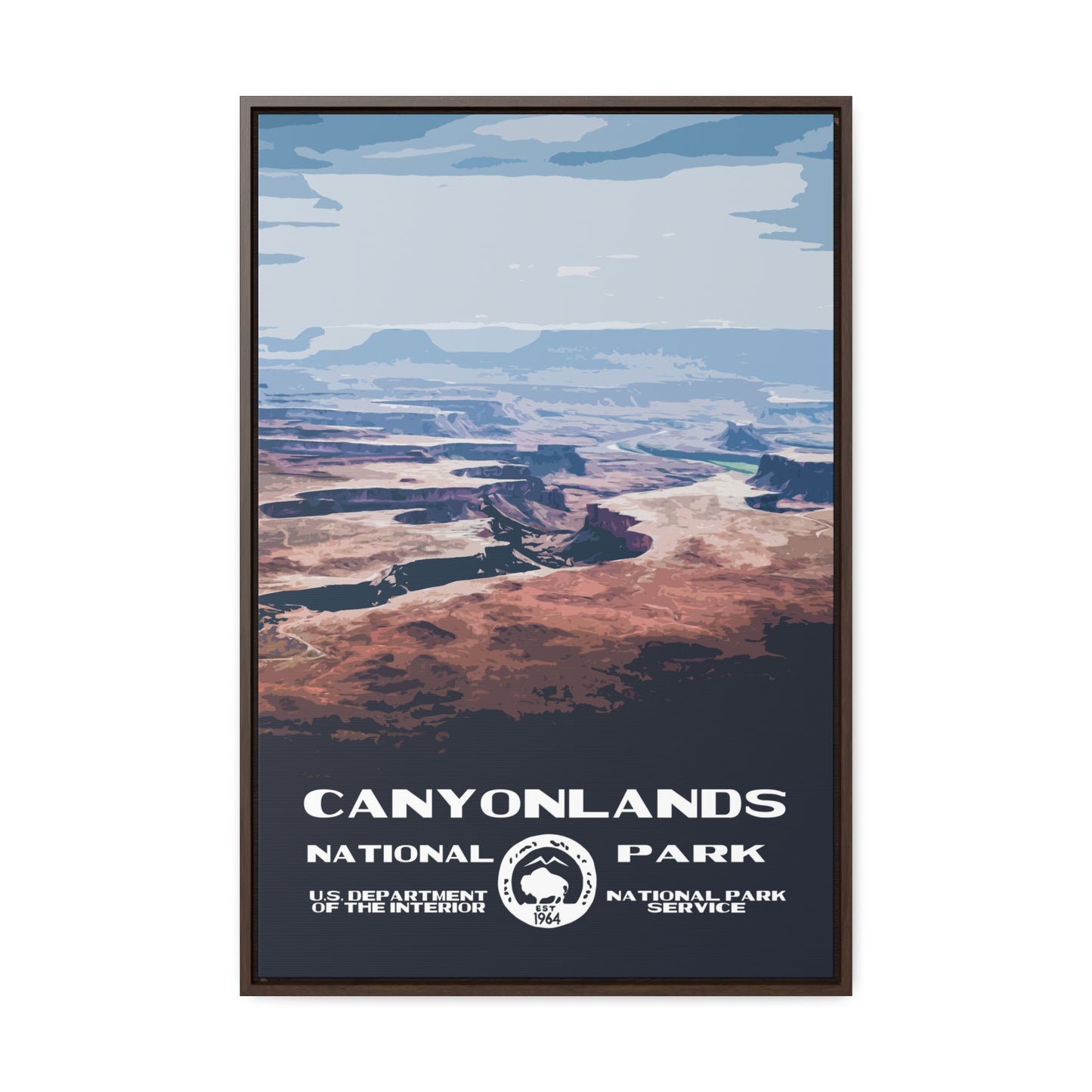 Canyonlands National Park Framed Canvas - WPA Poster