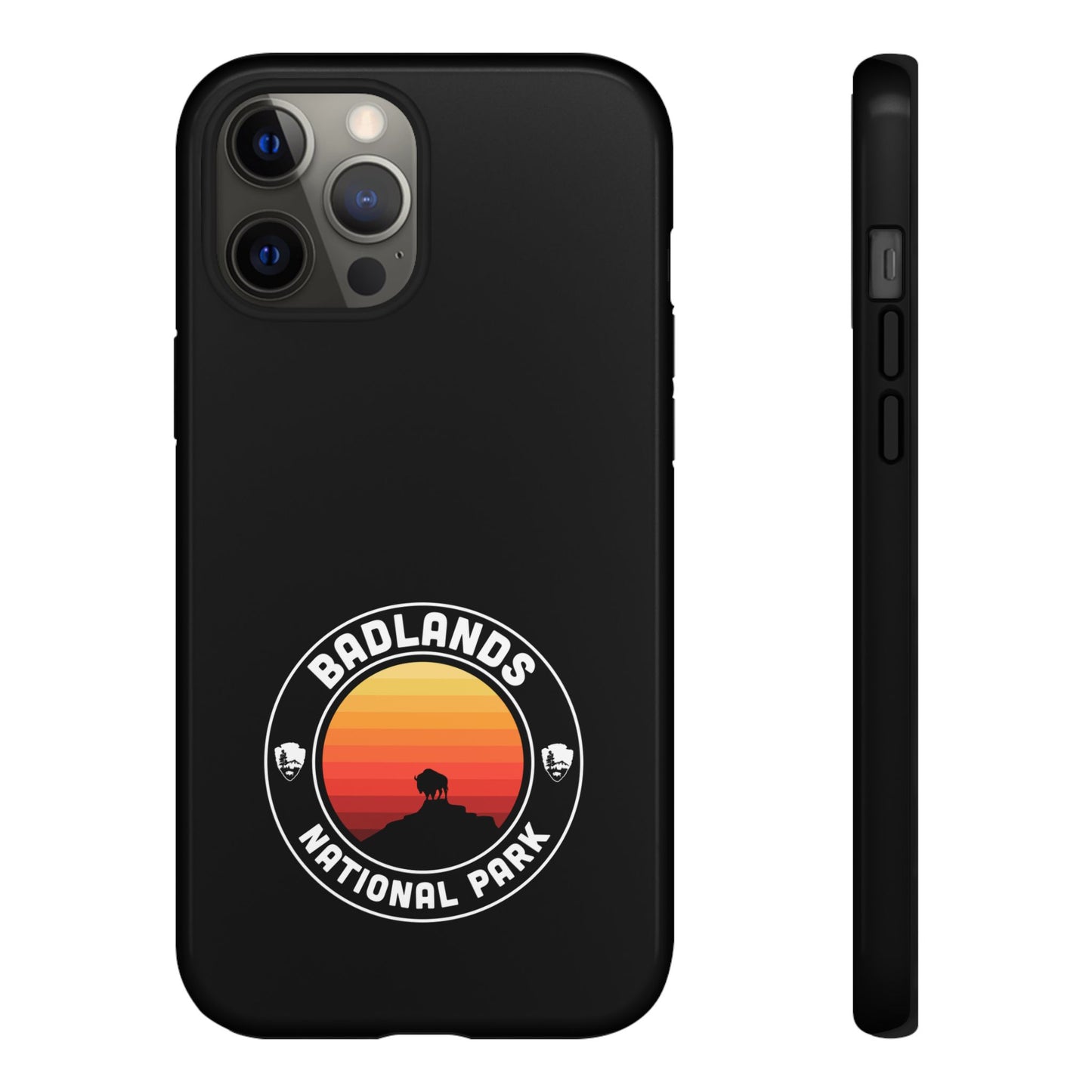 Badlands National Park Phone Case - Round Emblem Design