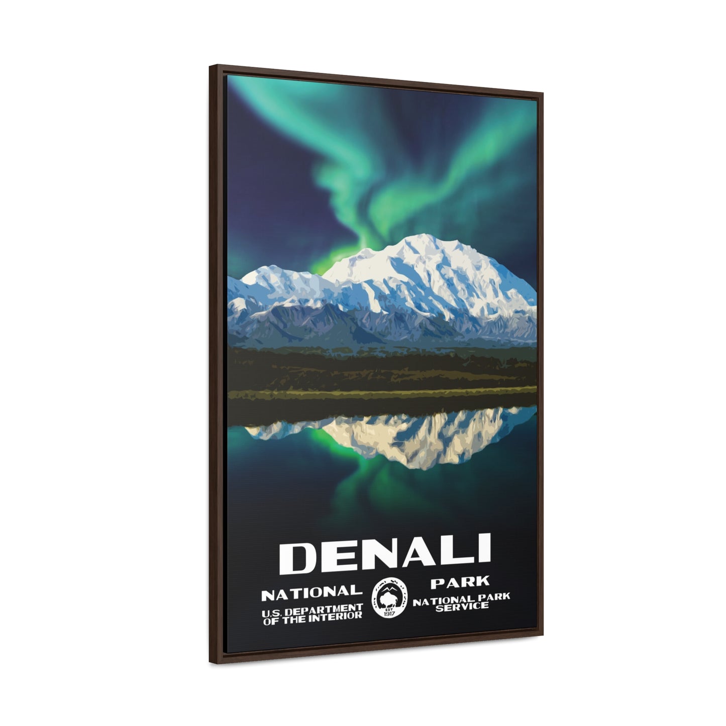 Denali National Park Framed Canvas - WPA Poster