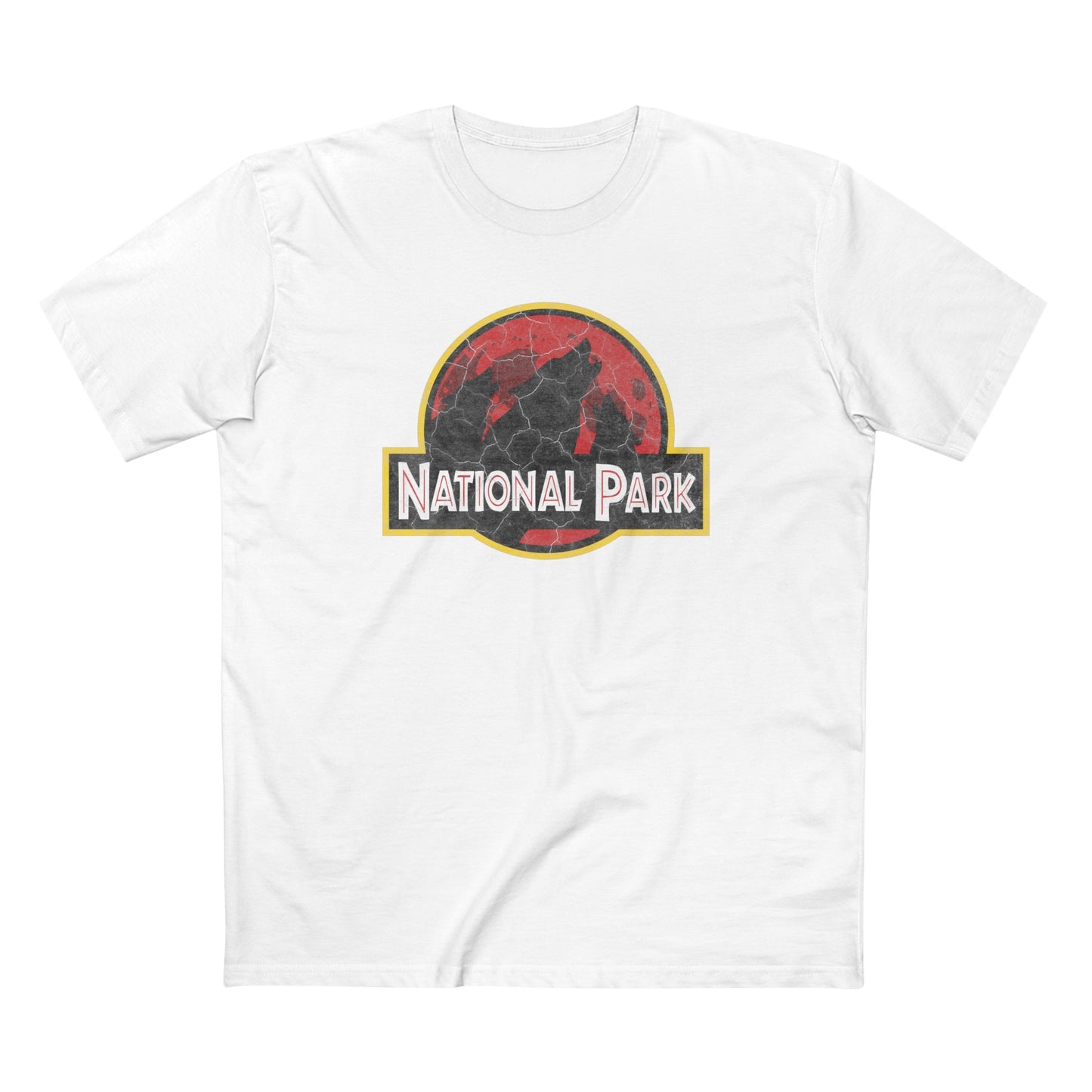 3 Wolf National Park T-Shirt - Parody Logo