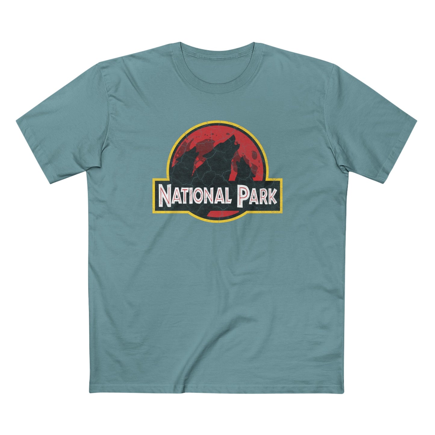 3 Wolf National Park T-Shirt - Parody Logo